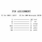 OBD2 10-Pin към 16-Pin Адаптер за BMW Мотоциклети... - снимка 1