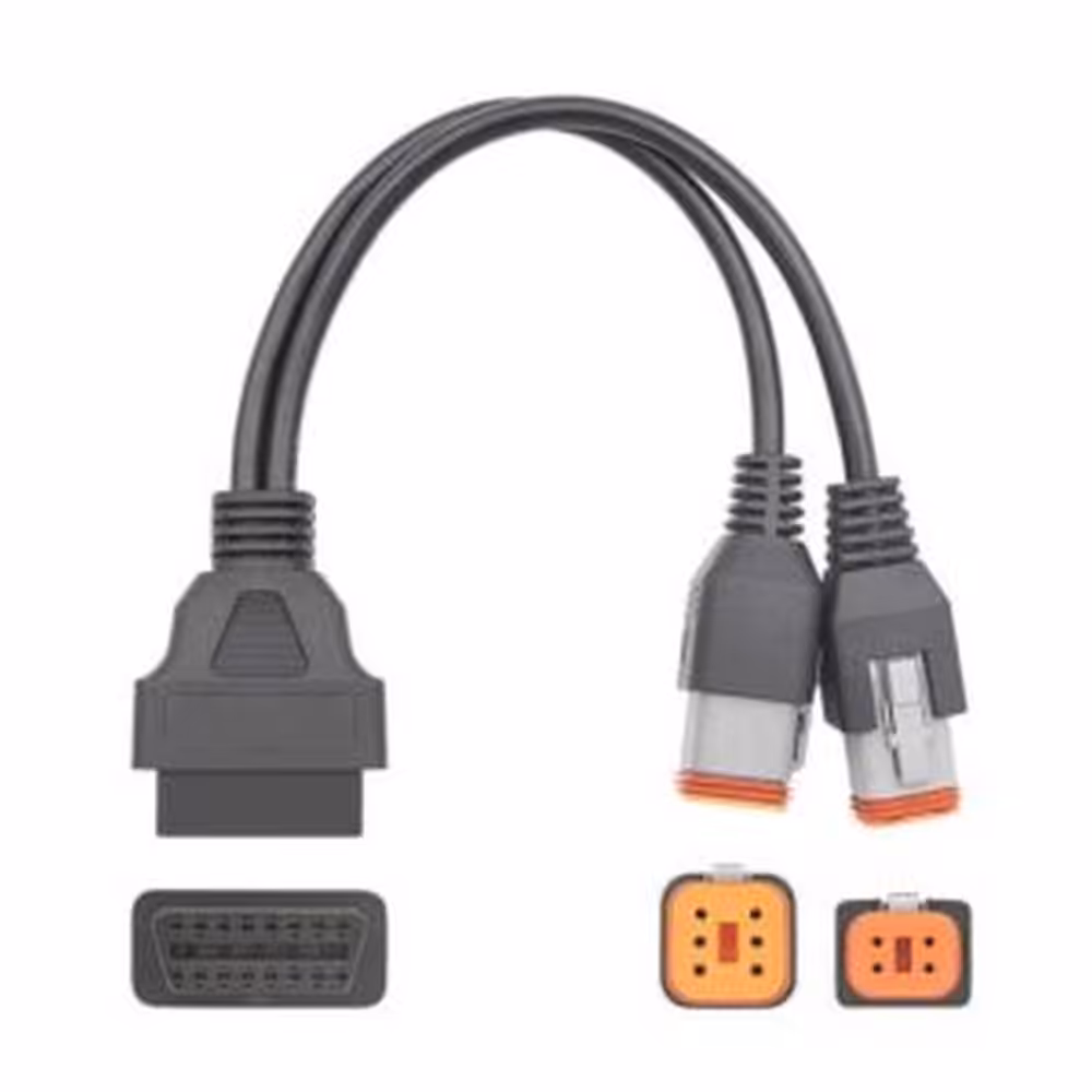16PIN OBD2 Диагностичен Кабел 2в1 - 4PIN + 6PIN... - 16PIN OBD2 Диагностичен Кабел 2в1 - 4PIN + 6PIN Адаптер за Harley Davidson