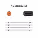 6PIN към OBD2 Адаптер Кабел за Harley Davidson... - снимка 1