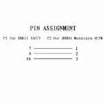 4PIN OBD Кабел за Honda Мотоциклети - снимка 1