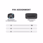 6PIN към OBD2 Адаптер Кабел за Suzuki Мотоциклети - снимка 1